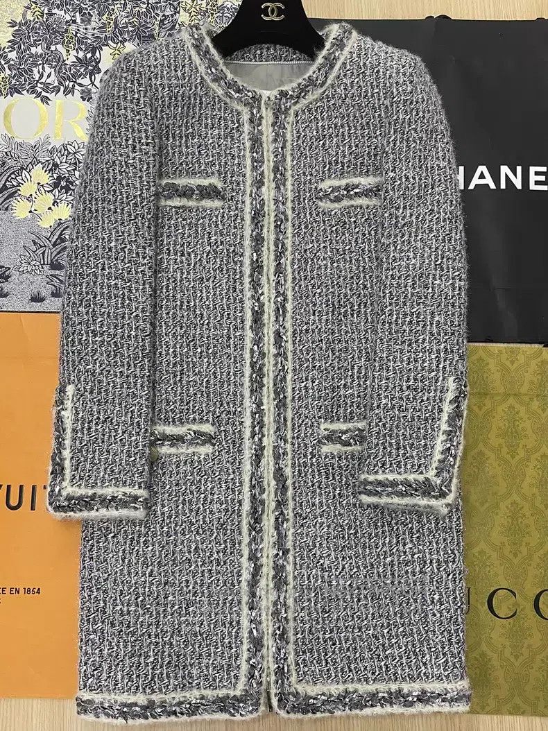 Chanel Chanel Black and white woven fine flash fabric four-pocket Size XXS / US 00 / IT 34 - 1 Thumbnail