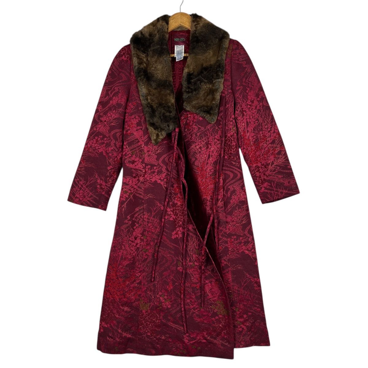 Kenzo Kenzo Paris Jacquard Coat With Faux Fur Made In France Size M / US 6-8 / IT 42-44 - 1 Thumbnail