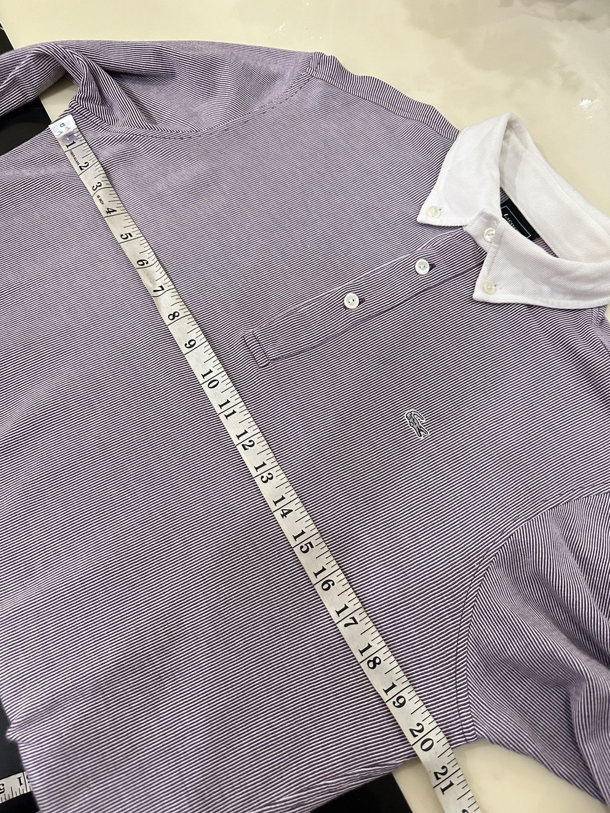 Designer × Lacoste × Vintage Vintage Lacoste Stripe Polo Long Sleeve A128 Size US S / EU 44-46 / 1 - 8 Thumbnail