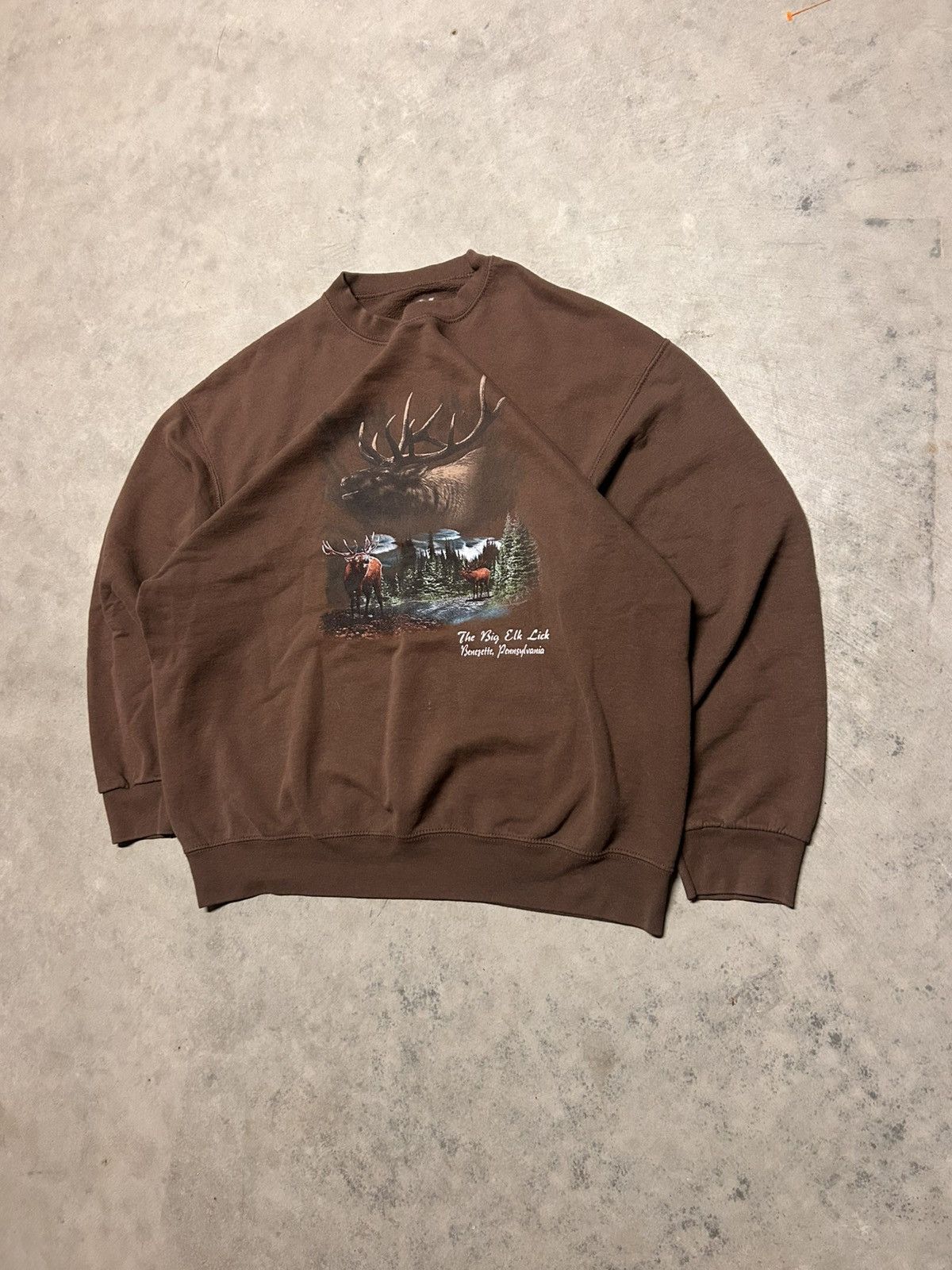 Vintage Vintage brown nature Crewneck Size US XL / EU 56 / 4 - 2 Thumbnail