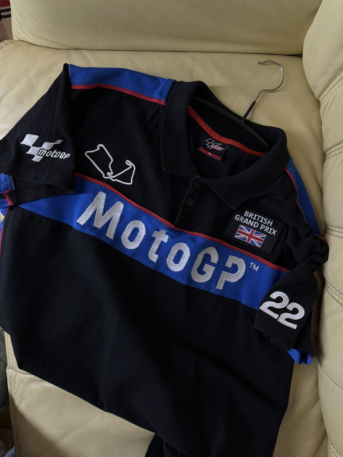 Other Vintage Moto GP British Grand Prix Polo Shirt 22 Silverstone Size US XL / EU 56 / 4 - 10 Thumbnail