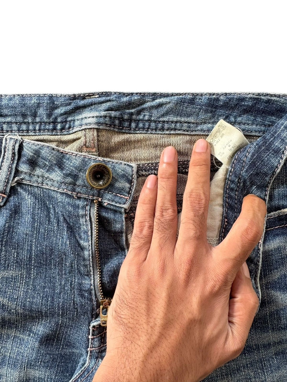 Hysteric Glamour Vintage Japanese Brand Mud Wash Distress Flare Jeans Size 30" / US 8 / IT 44 - 5 Thumbnail
