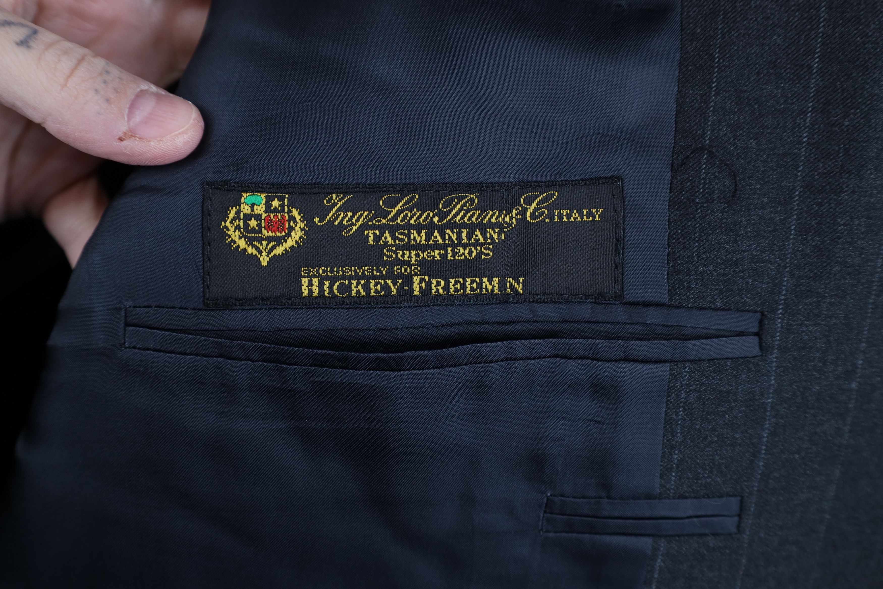 Hickey Freeman Hickey Freeman Loro Piana Super 120s Wool Blazer Suit Jacket Size US XXL / EU 58 / 5 - 12 Thumbnail