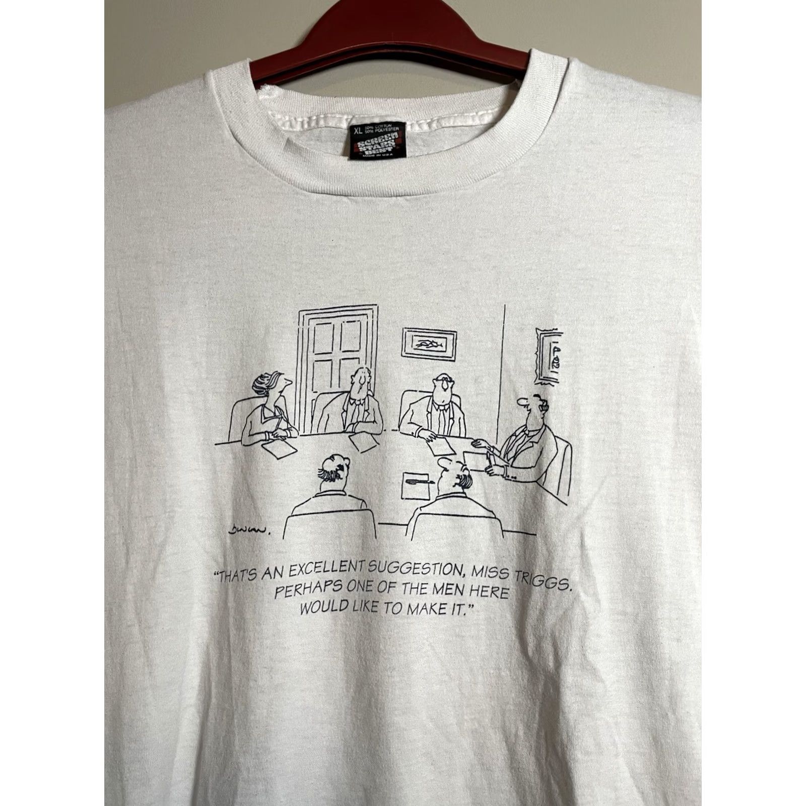 Vintage VINTAGE Stitch Cartoon T-Shirt White XL Men Regular Single Stitch Size XL - 22in Pit to Pit 27in Length – D433 Size US XL / EU 56 / 4 - 2 Thumbnail