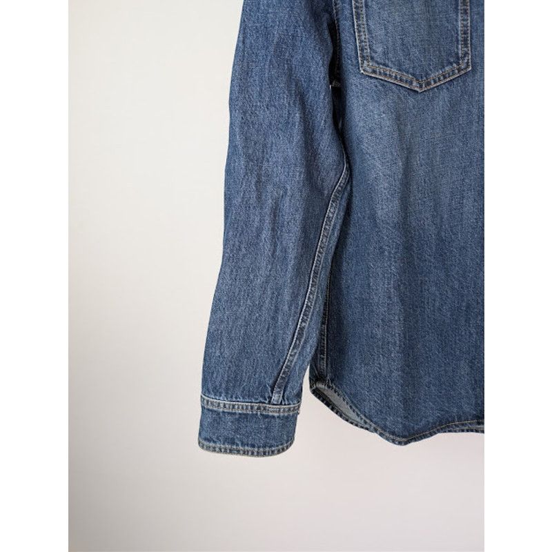 Bottega Veneta o1rshd1 Q:2 / Original Medium Wash Indigo Denim Shirt Blue Size US M / EU 48-50 / 2 - 5 Thumbnail