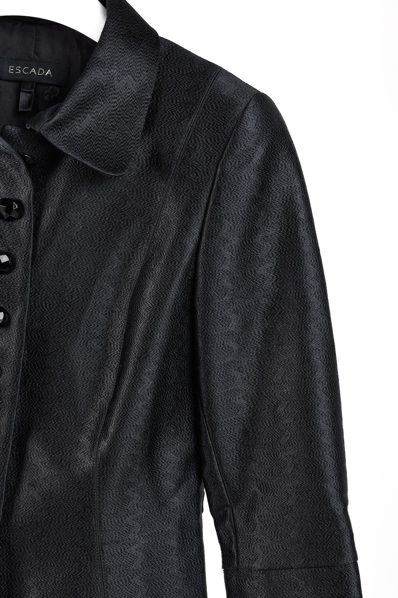 Escada Escada Textured Black Tailored Jacket Size M / US 6-8 / IT 42-44 - 5 Thumbnail