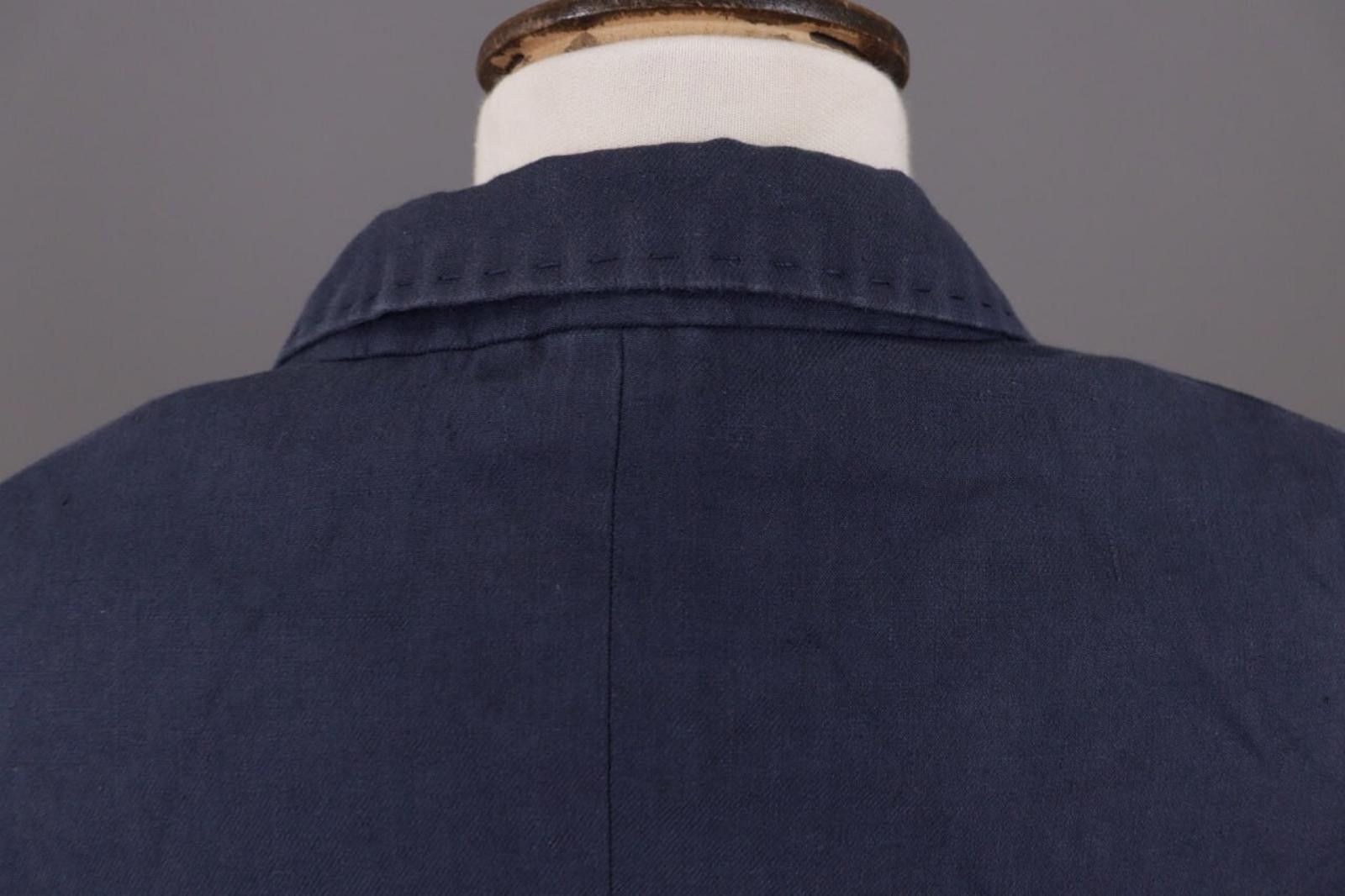 Designer Philosophy Di Alberte Ferretti Blue Linen Jacket Size USA 10 Size L / US 10 / IT 46 - 10 Thumbnail