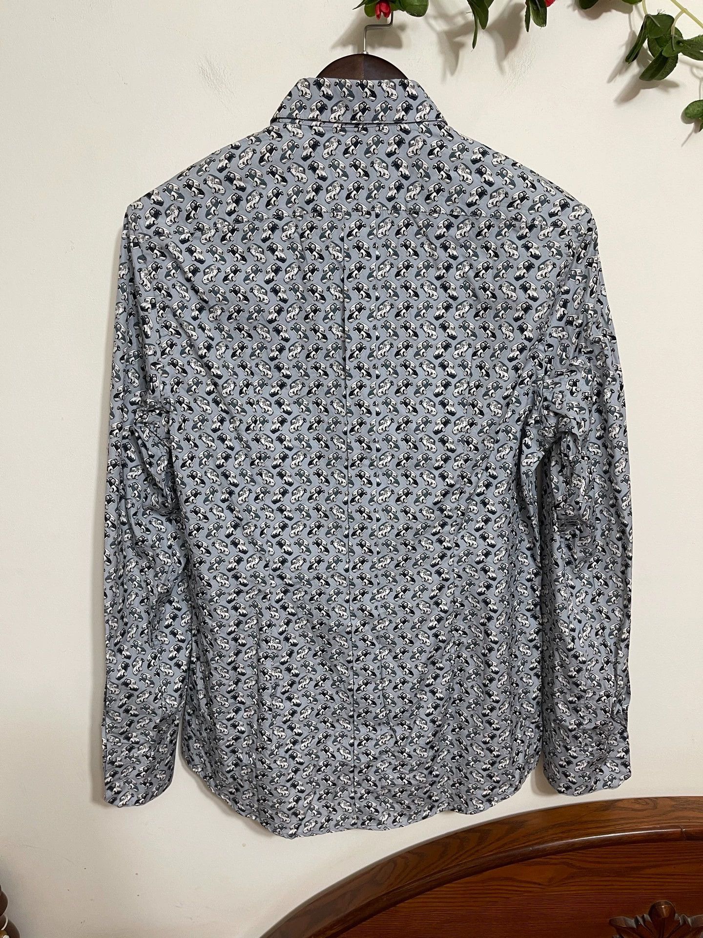 Dolce & Gabbana DG Slim Fit Longsleeve Shirt 41 Italian Cars Print Size US L / EU 52-54 / 3 - 2 Thumbnail