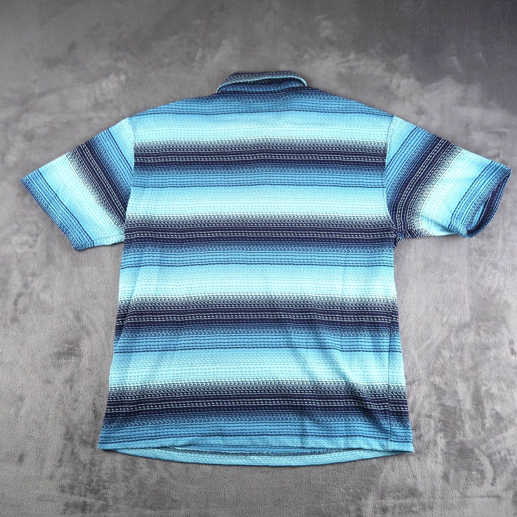 Rusty VINTAGE Rusty Polo Shirt Striped Surf Blue Mens L Shirt 90s Grunge Made USA Polo Shirt Men's L Blue Size US L / EU 52-54 / 3 - 2 Thumbnail