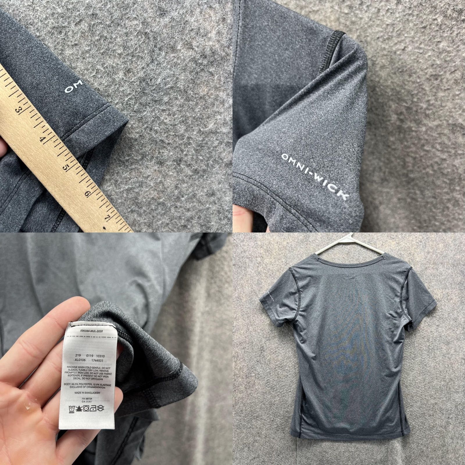 Vintage Columbia Shirts Women Medium Heather Gray Athletic Omni Wick Stretch Shirt Ladies Gray All Seasons Short Sleeve Pullover Casual Size L / US 10 / IT 46 - 8 Thumbnail