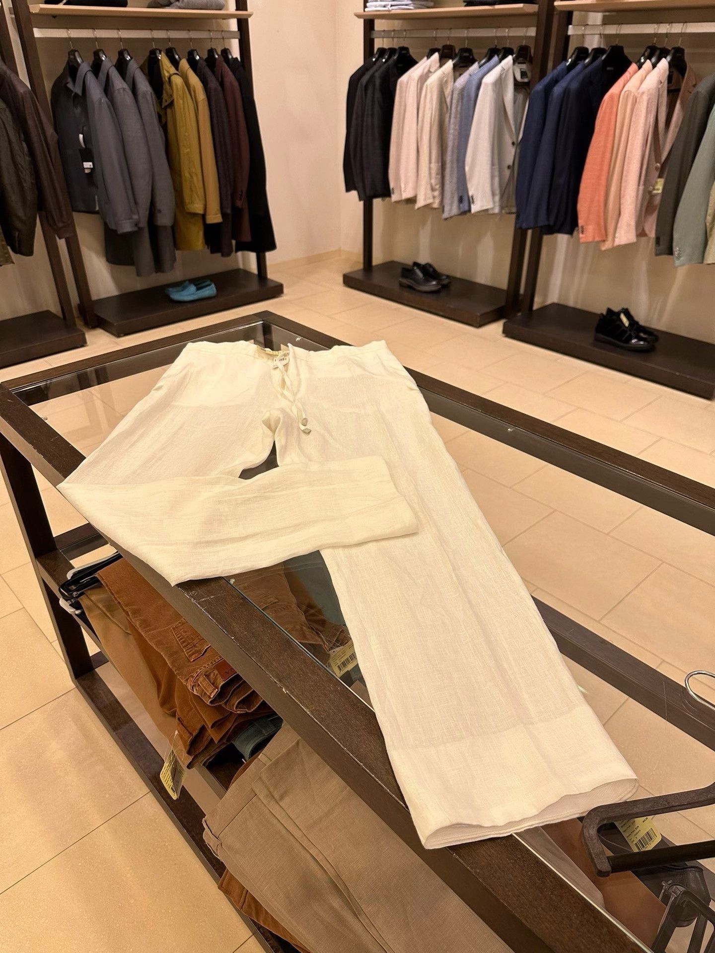 Ermenegildo Zegna Zegna UBI31A5 White Linen Casual Pants Size US 38 / EU 54 - 3 Thumbnail