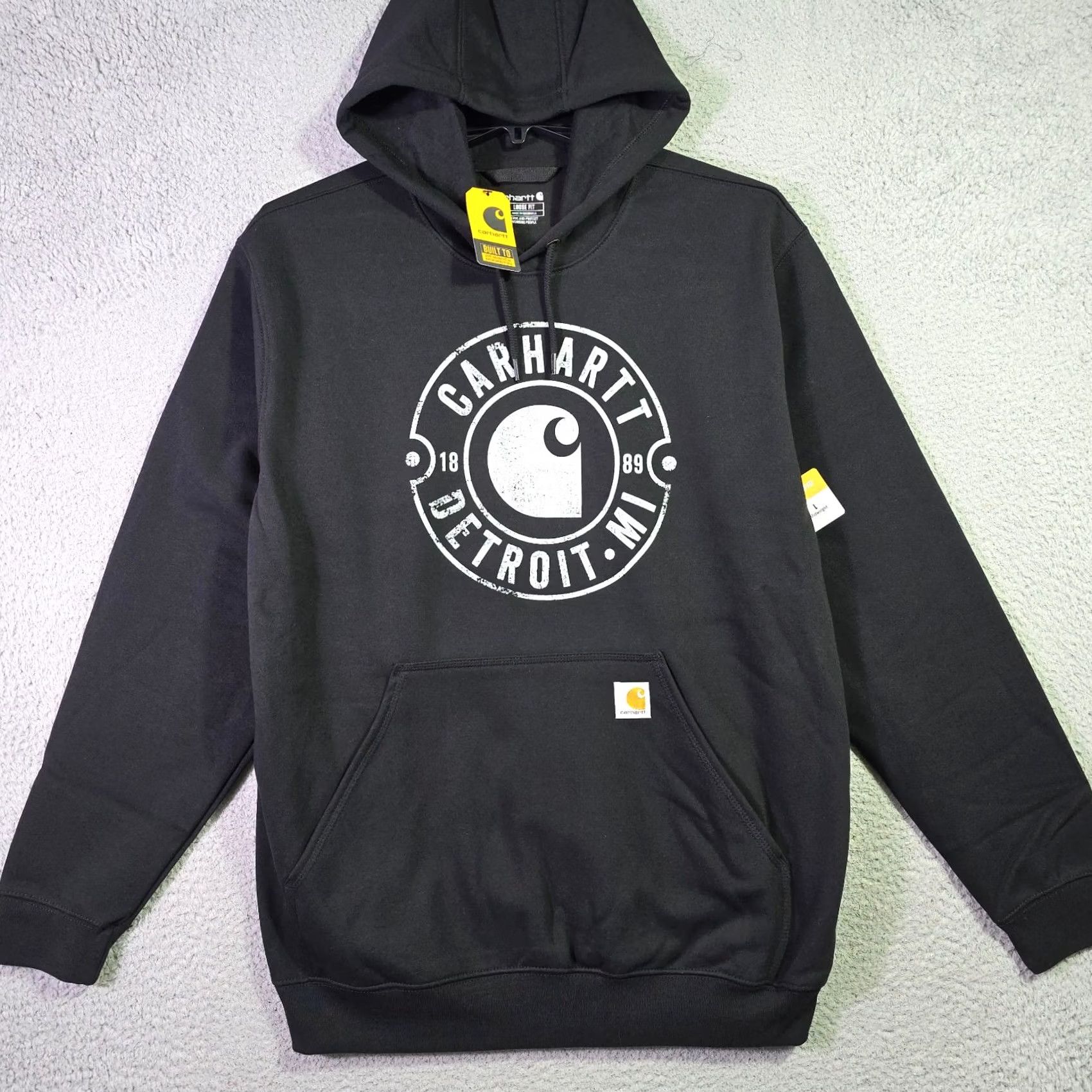 Carhartt Carhartt Hoodie Large Black Workwear Fleece Detroit Outdoor Mens Size US L / EU 52-54 / 3 - 2 Thumbnail