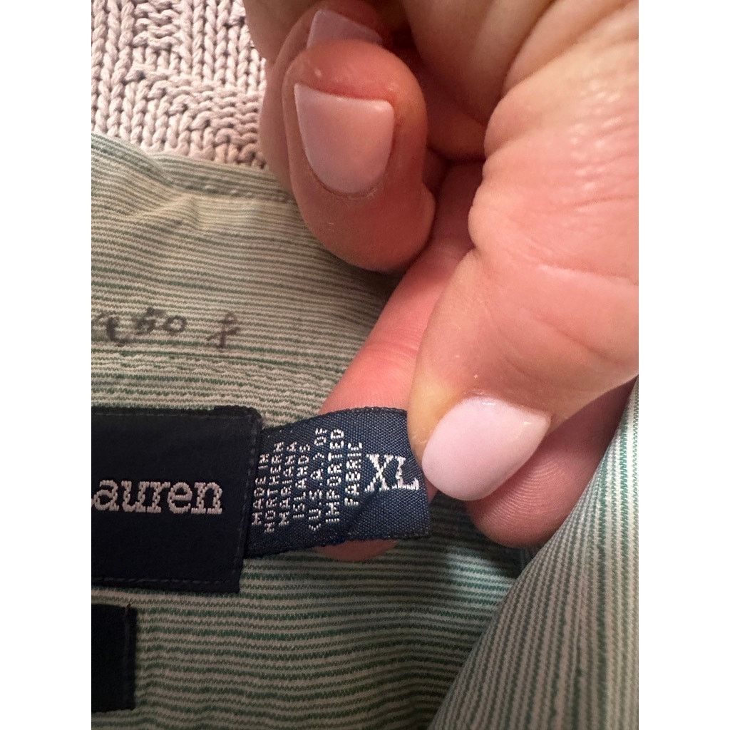 Ralph Lauren Ralph Lauren green seersucker short sleeve Blake button down Size US XL / EU 56 / 4 - 6 Thumbnail