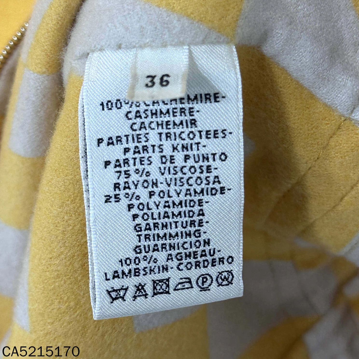 Hermes HERMES allover print leather-paneled cashmere overcoat 36 Size XS / US 0-2 / IT 36-38 - 5 Thumbnail