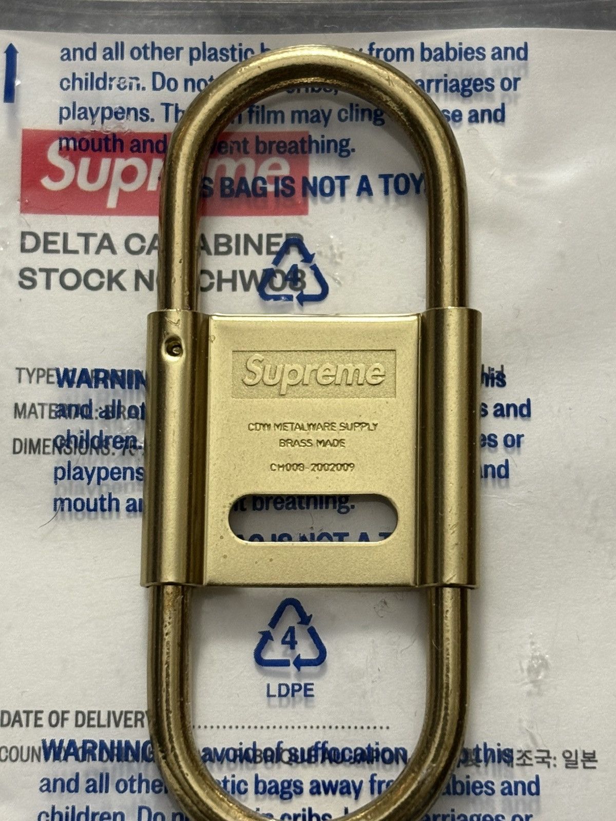 Supreme Supreme CDW Delta Carabiner Gold Size ONE SIZE - 2 Thumbnail