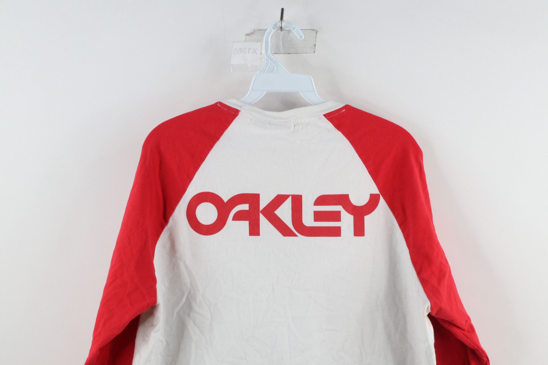 Oakley × Vintage Vintage Oakley Spell Out Box Logo 3/4 Sleeve Raglan T-Shirt Size US XL / EU 56 / 4 - 12 Thumbnail