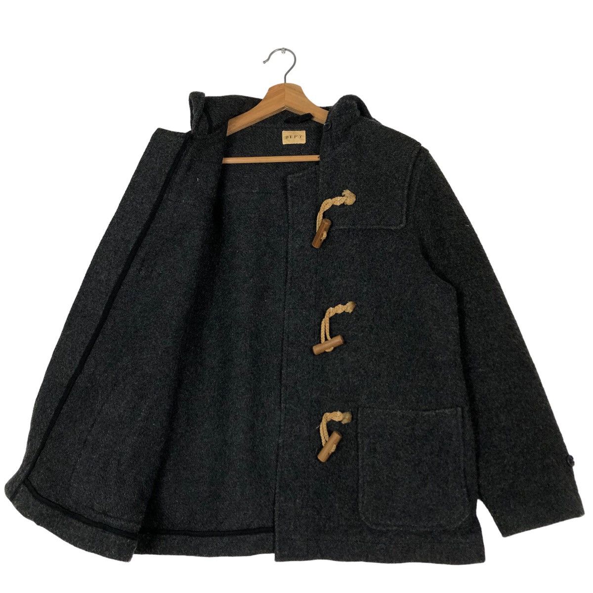 Issey Miyake 🔥Vtg Wool Duffle Jacket Wood Button Dept Issey Miyake Japan Size US M / EU 48-50 / 2 - 10 Thumbnail