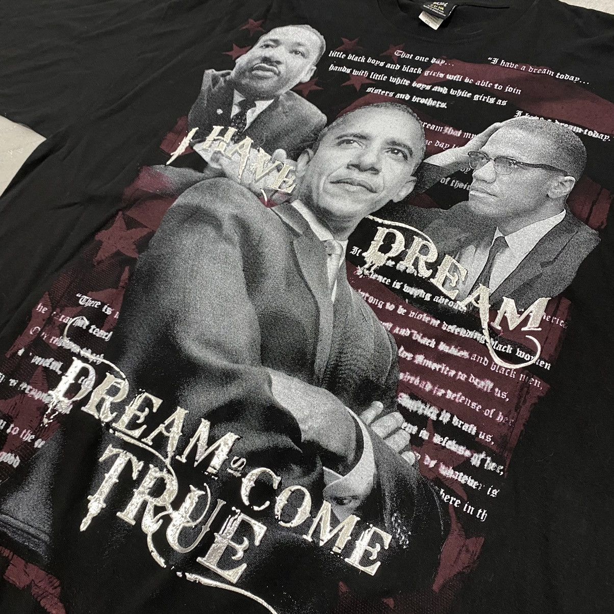 Rap Tees × Vintage Vintage Y2K Obama MLK Malcolm X Big Print Rap Tee AOP Size US XXL / EU 58 / 5 - 4 Thumbnail