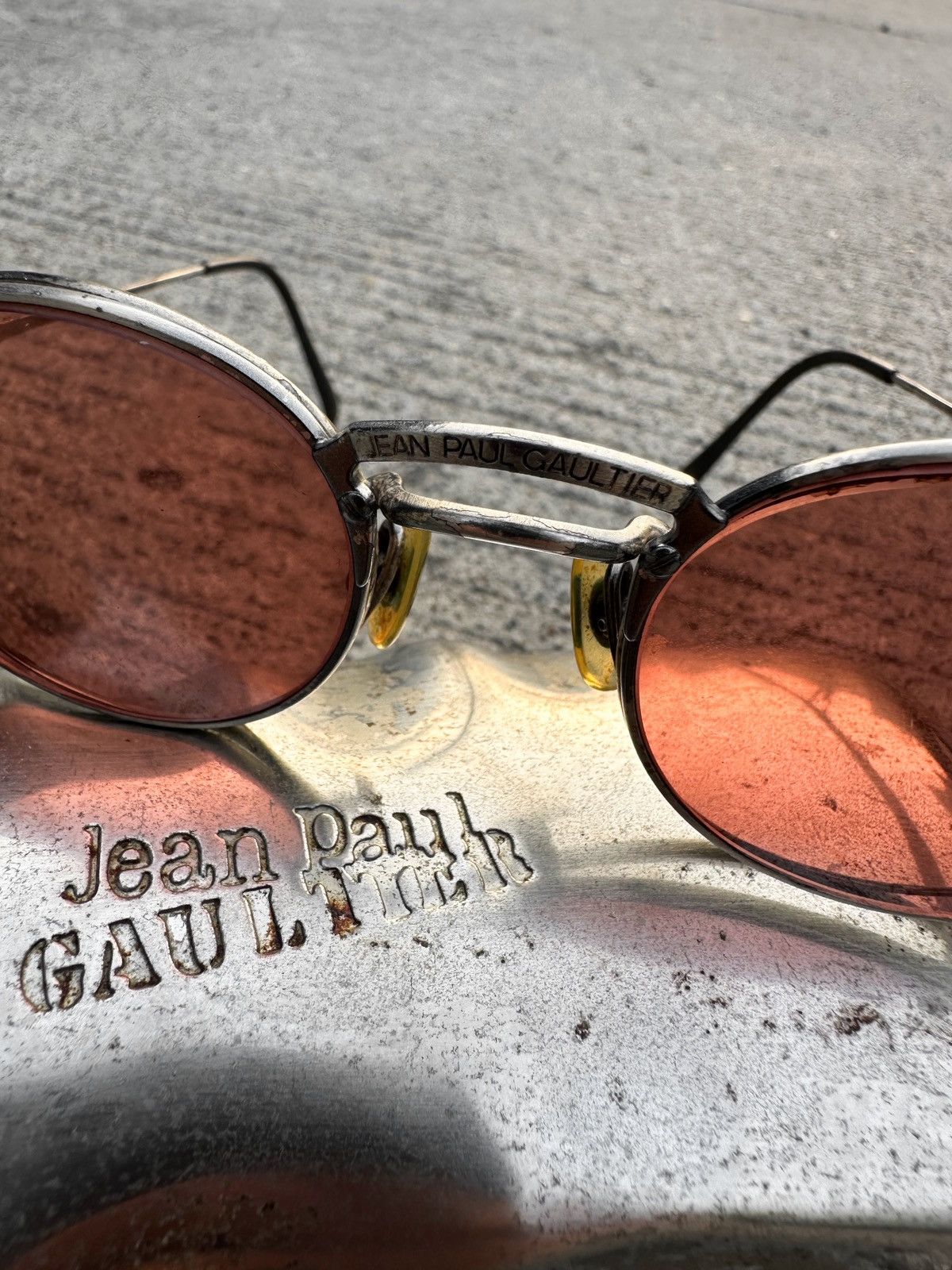 Jean Paul Gaultier Vtg 1995 Jean Paul Gaultier 56-7110 Clip On Sunglasses Size ONE SIZE - 3 Thumbnail