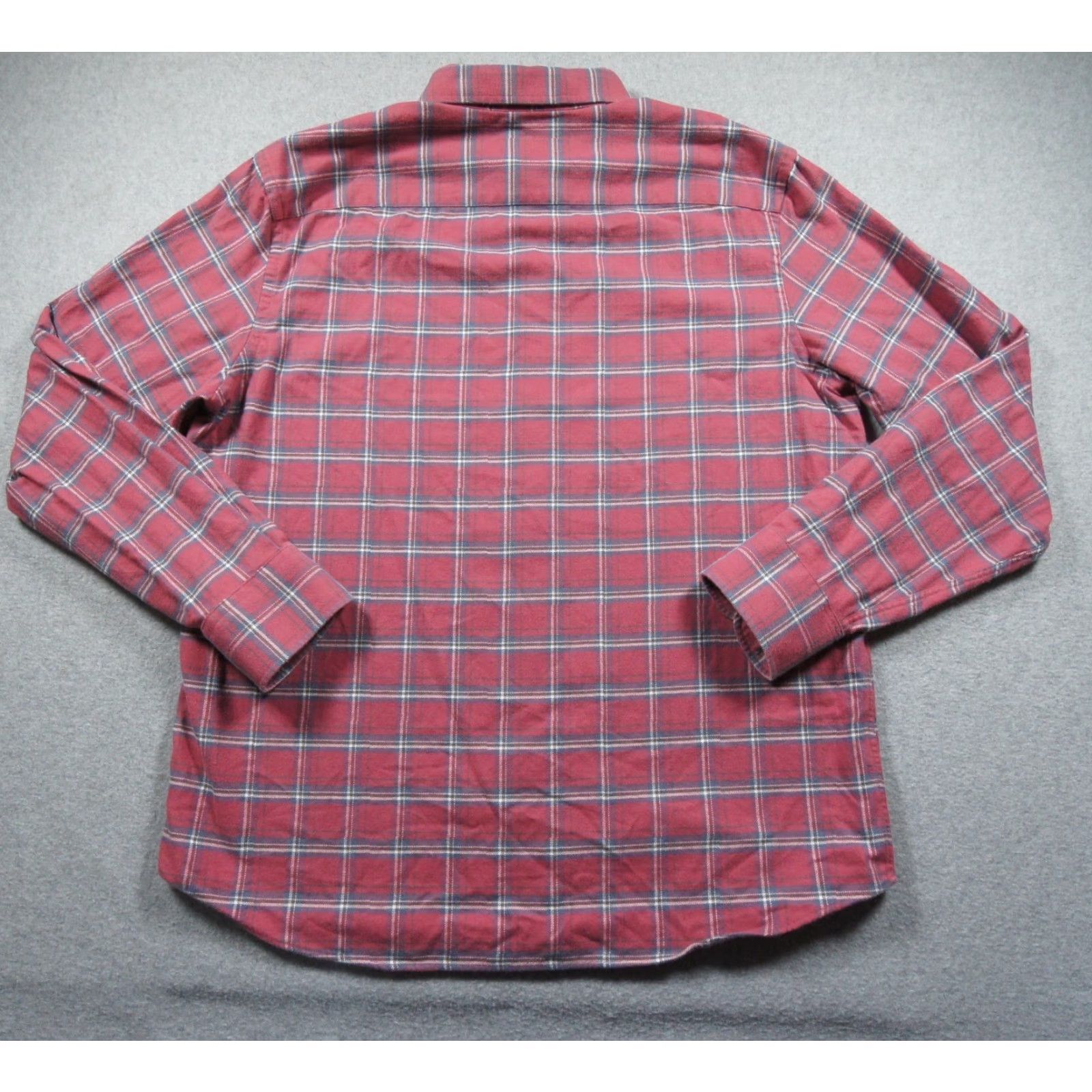 UNTUCKit UNTUCKit Shirt Mens XL Red Button-Down Flannel Slim Fit Barnwood Long Sleeve Shirt Size US XL / EU 56 / 4 - 4 Thumbnail