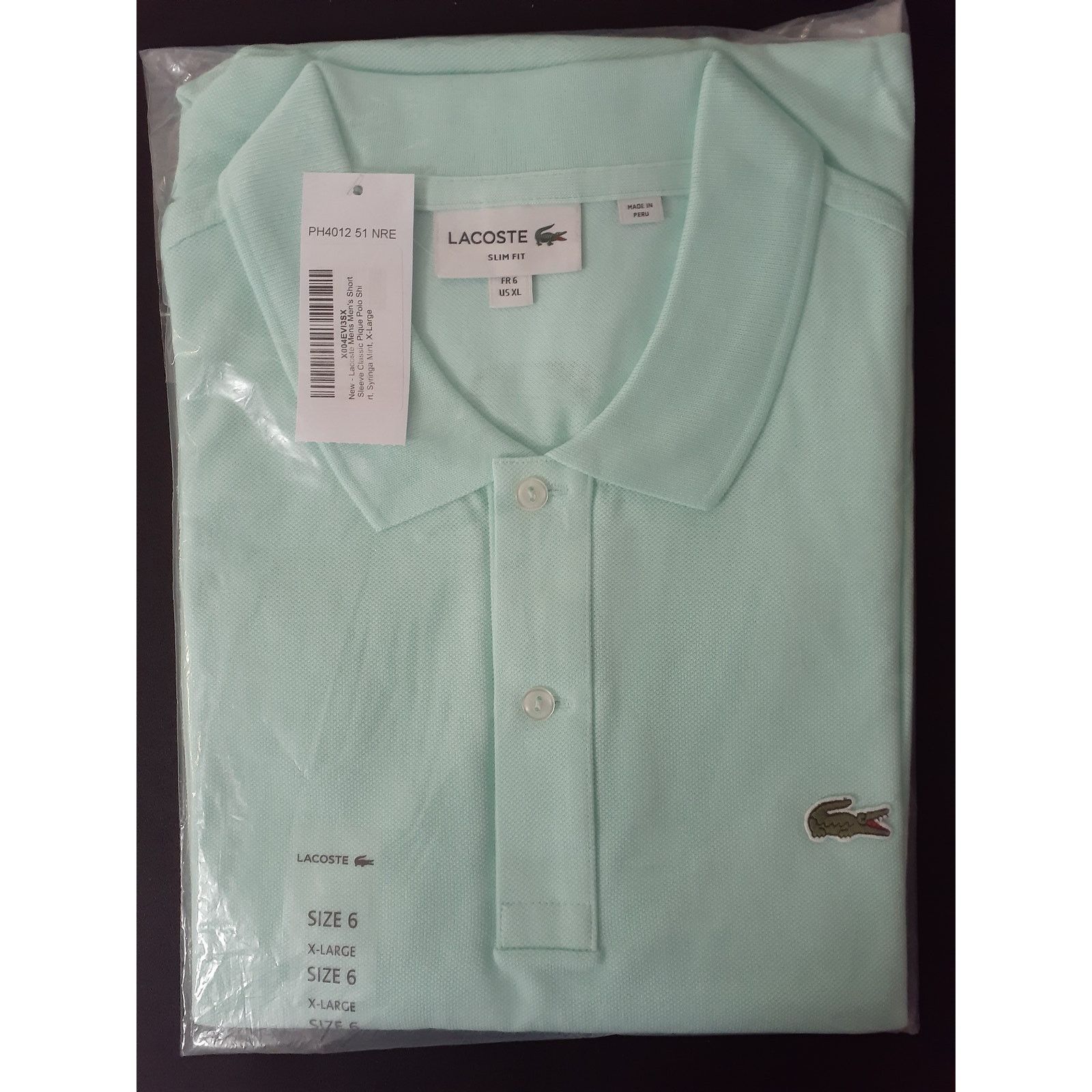 Lacoste Lacoste Men's Short Sleeve Classic Pique Polo Shirt Mint XL Size US XL / EU 56 / 4 - 2 Thumbnail