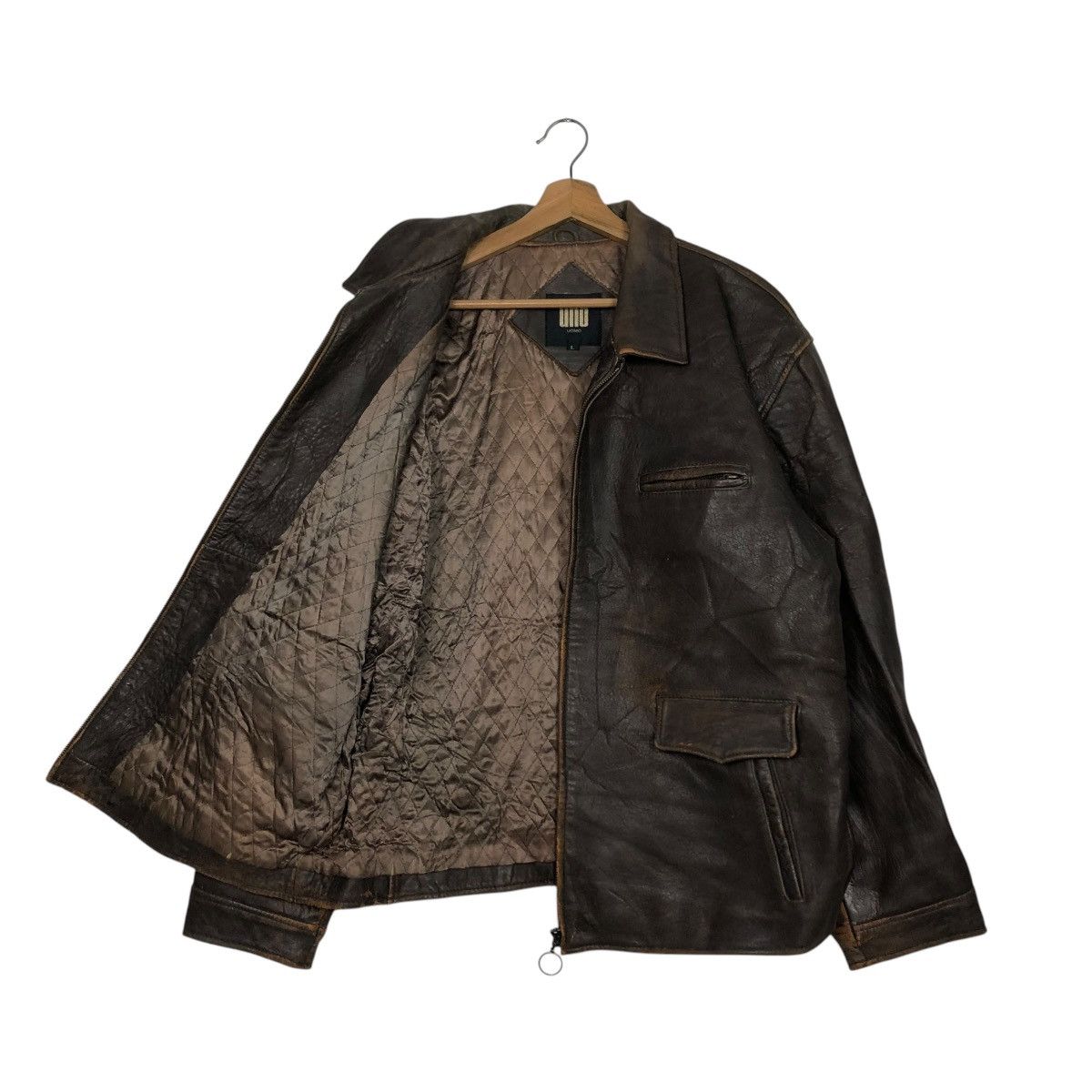 Japanese Brand 🔥VINTAGE LEATHER JACKET BIKER UNO UOMO ISSEY MIYAKE Size US L / EU 52-54 / 3 - 13 Thumbnail