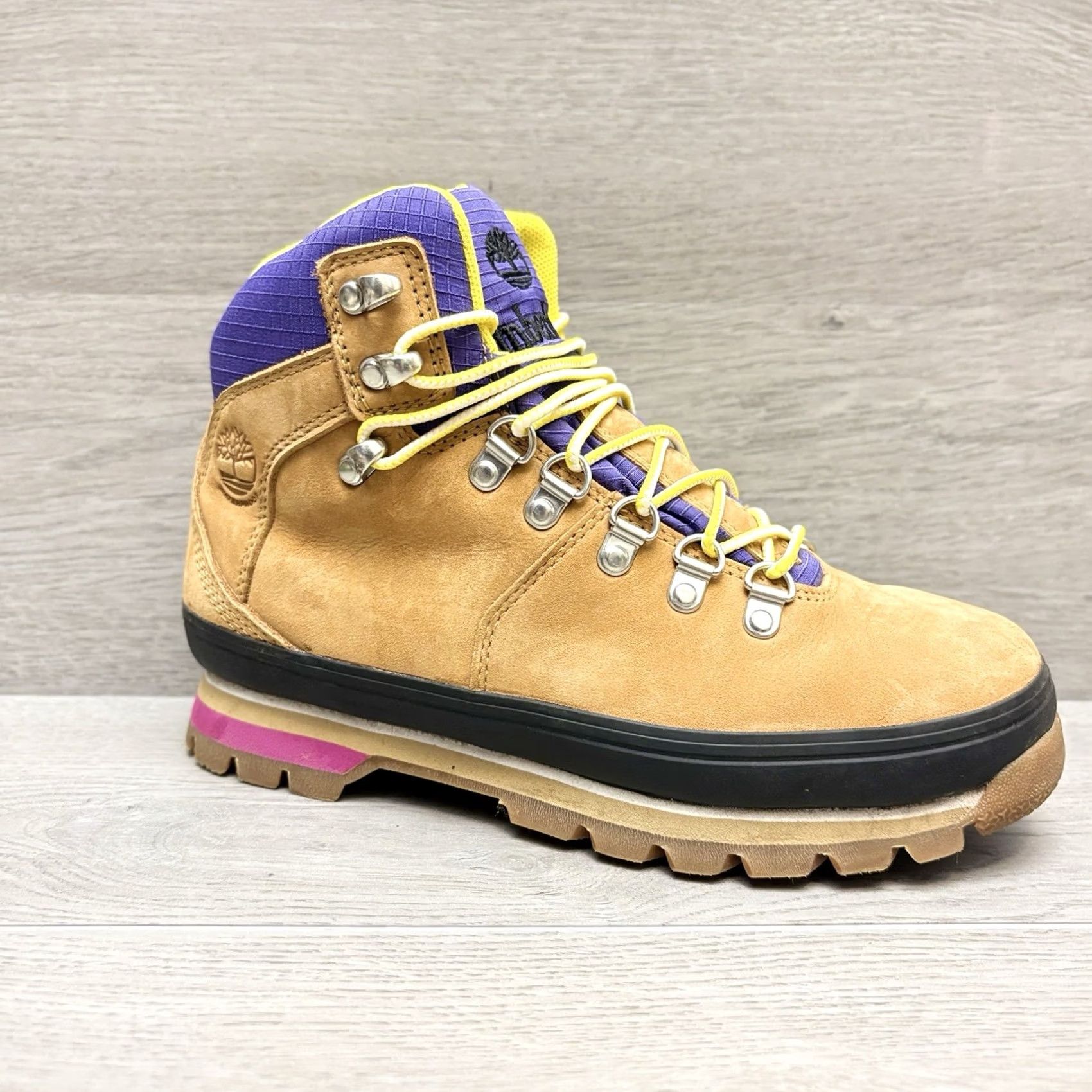 Timberland Timberland Euro Hiker Waterproof Boots Wheat Purple Yellow A2JUF Size 6.5M Size US 7 / IT 37 - 2 Thumbnail