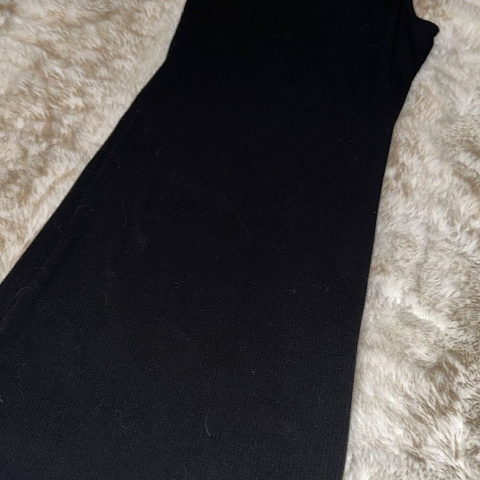 Express Express Mock Neck Black Ribbed Midi Dress | Size XS Size XS / US 0-2 / IT 36-38 - 5 Thumbnail