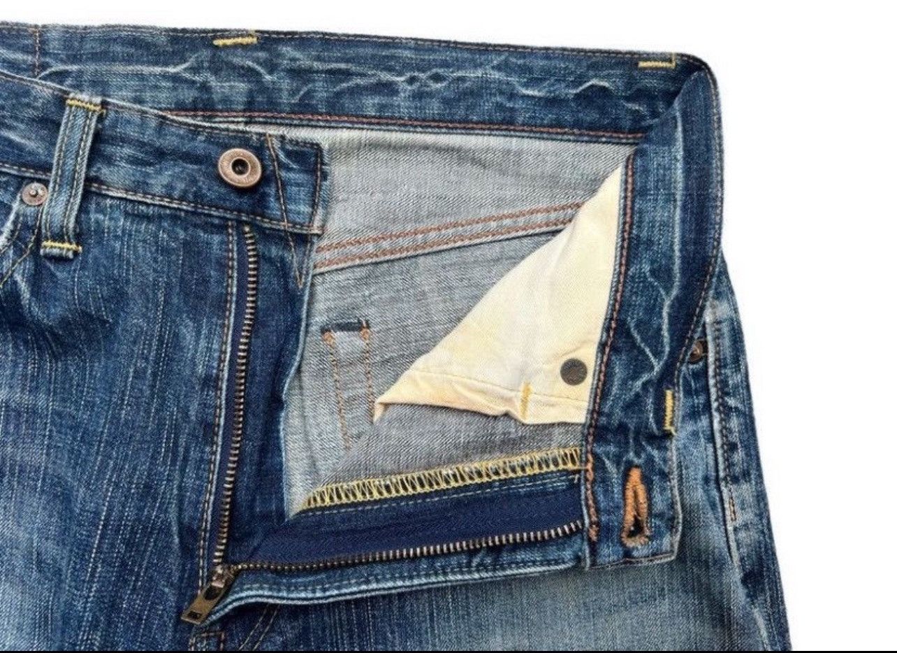 Edwin Vintage Edwin 505ZX Selvedge Distressed Denim Jeans 31x31 Size US 31 - 13 Thumbnail