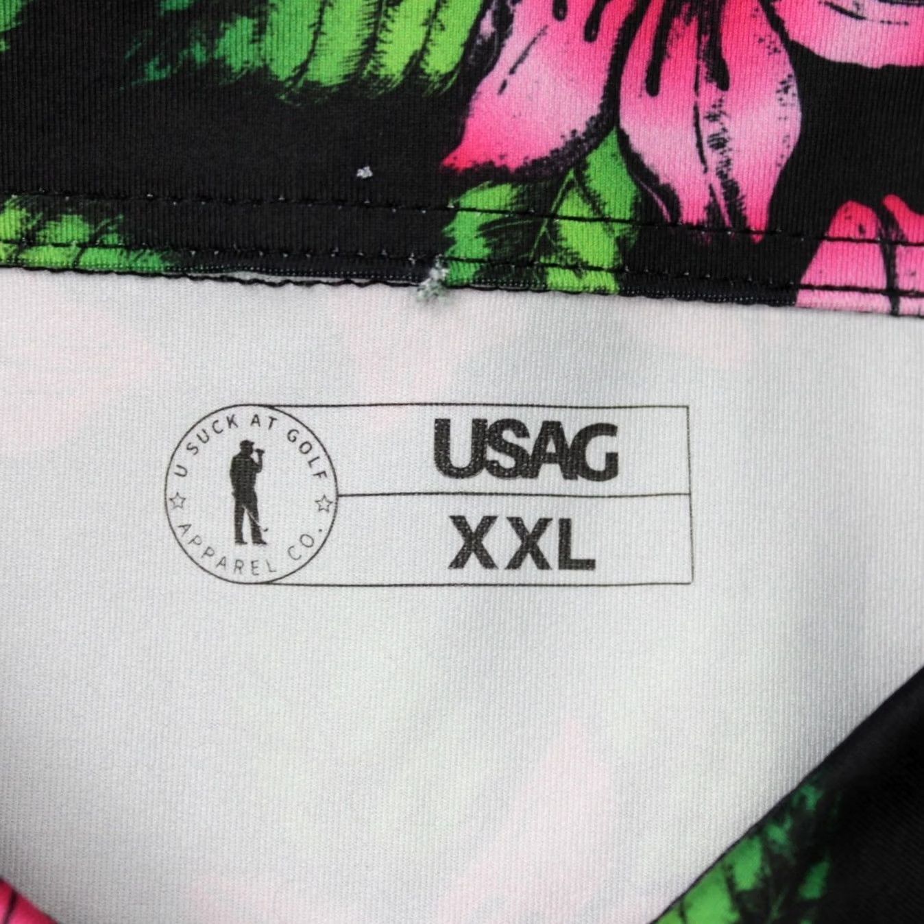 Vintage USAG You Suck at Golf Polo Shirt Mens 2XL XXL Black Floral Short Sleeve Polo Shirt Polo Shirt Mens 2XL Brand You Suck at Golf Size US XXL / EU 58 / 5 - 7 Thumbnail
