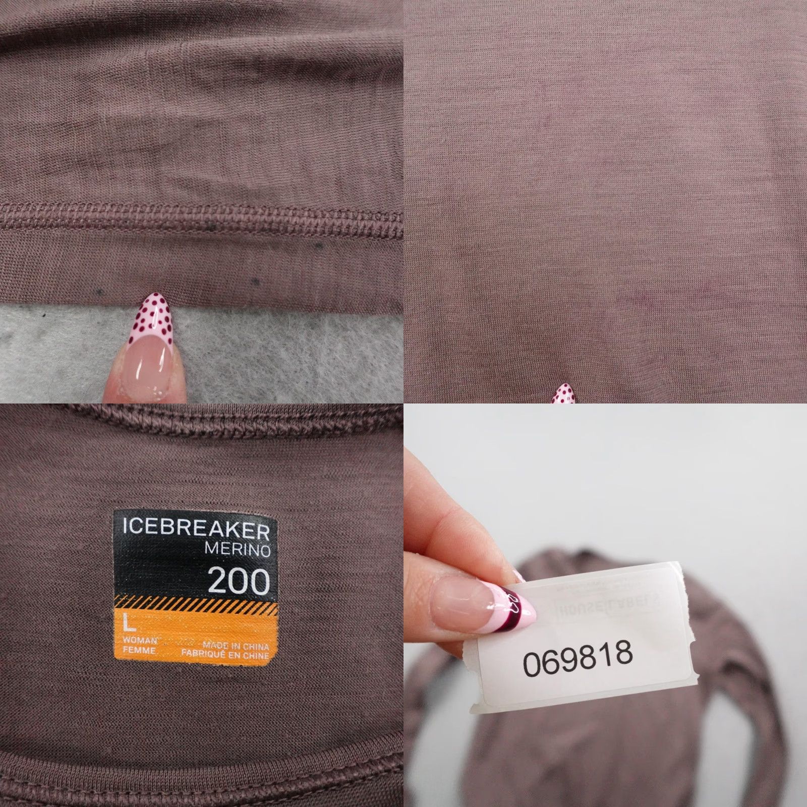 Icebreaker Icebreaker Shirt Womens Large Red Merino Wool 200 Base Layer Top Performance Size L / US 10 / IT 46 - 8 Thumbnail