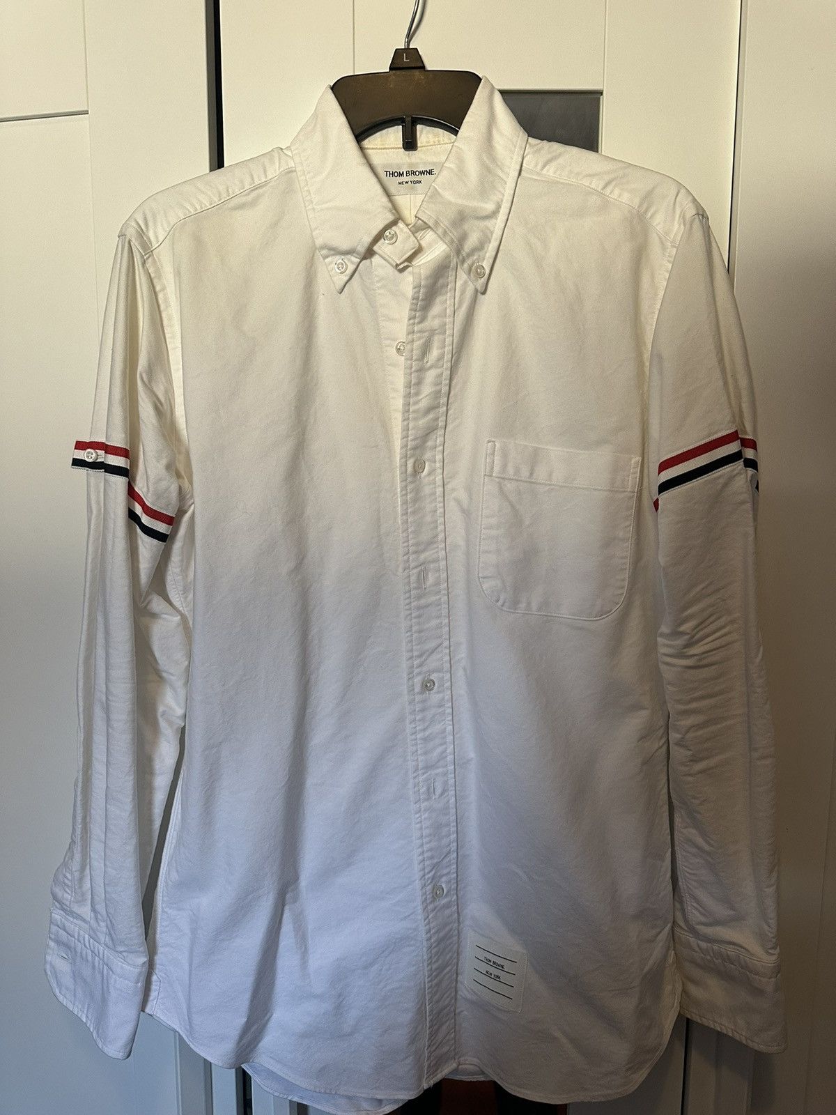 Thom Browne Thom Browne White Oxford Armbands stripes Medium Size US M / EU 48-50 / 2 - 1 Thumbnail