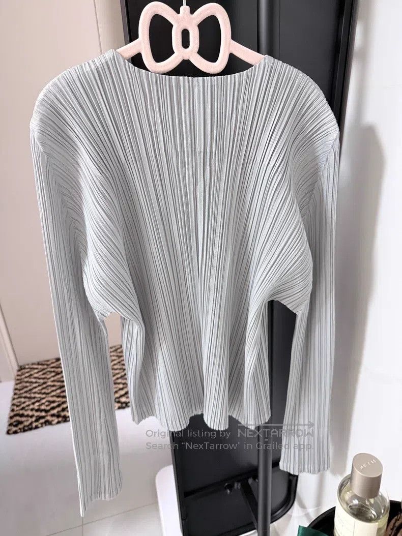 Issey Miyake Issey Miyake Light Gray Cardigan Size XL / US 12-14 / IT 48-50 - 3 Thumbnail