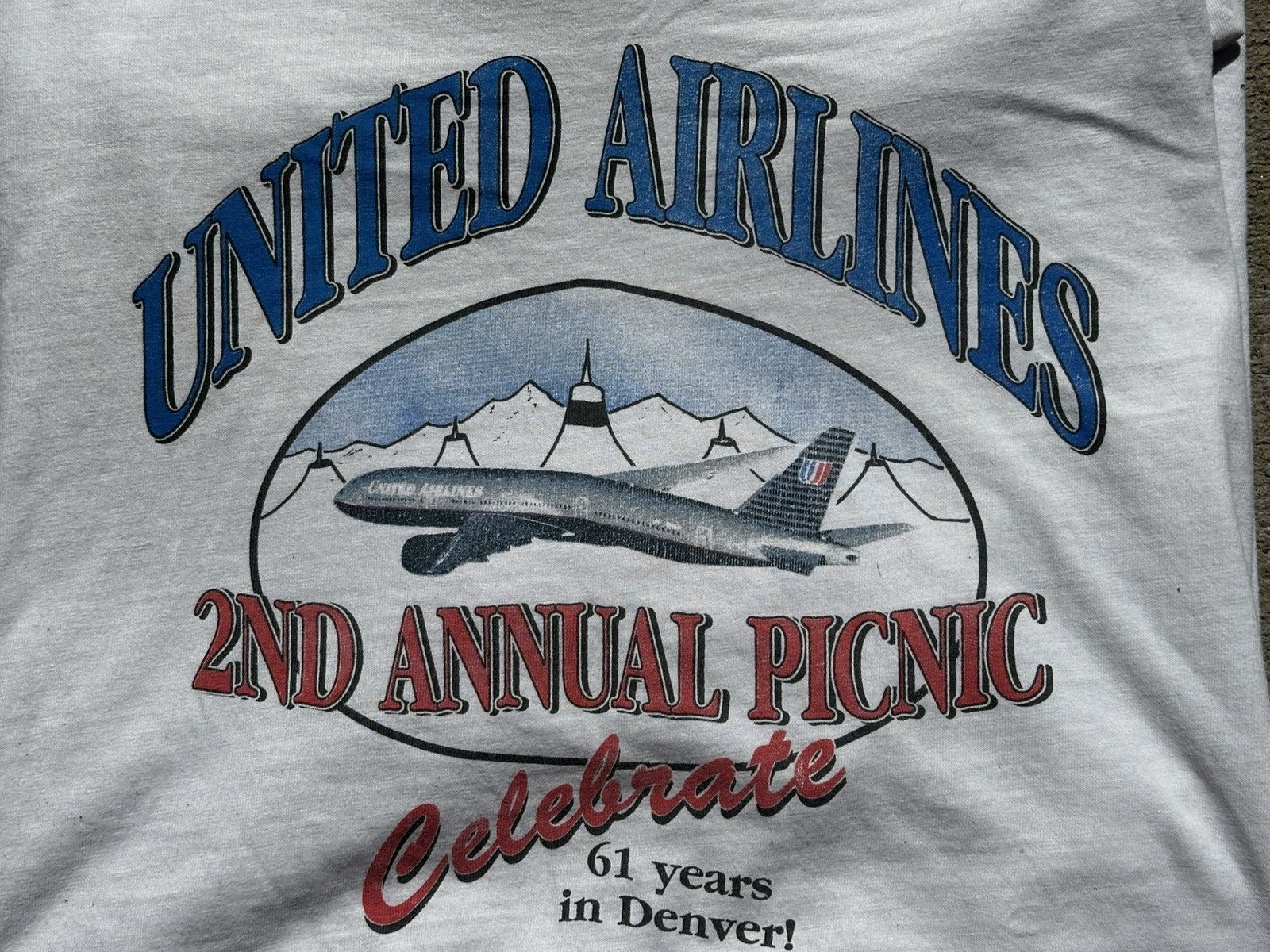 Hanes 1998 Vintage United Airlines tee Size US XL / EU 56 / 4 - 5 Thumbnail