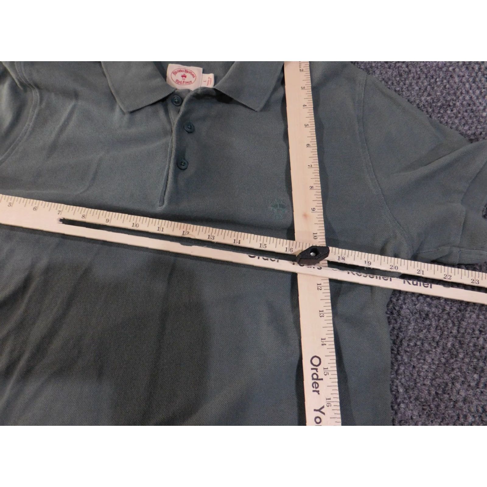 Brooks Brothers Brooks Brothers Red Fleece Polo Shirt Mens Large Gray Short Sleeve Classic Golf Shirt Size US L / EU 52-54 / 3 - 5 Thumbnail