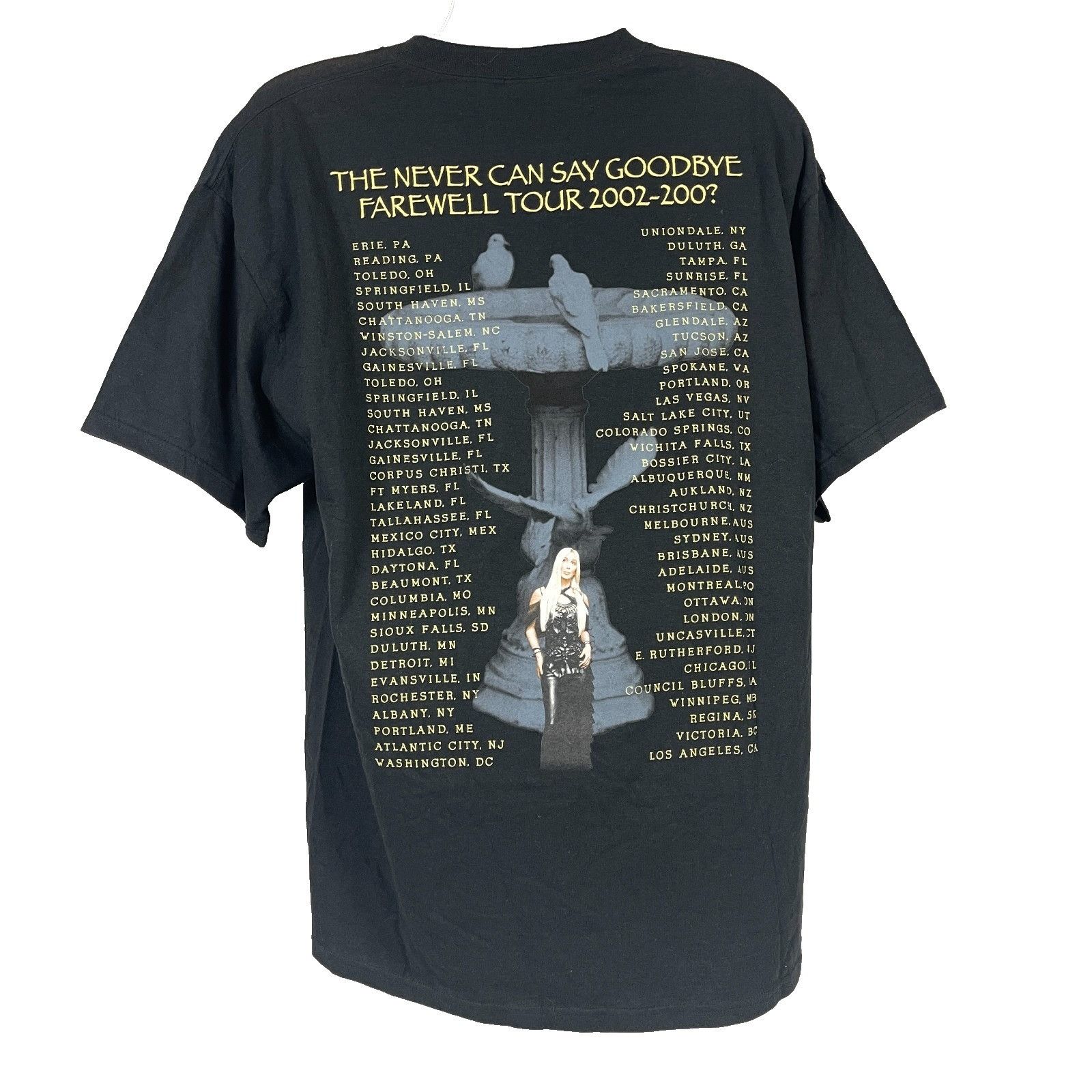 Other Cher Farewell Tour Vtg Mens Concert T-Shirt size XL 2002-0? Size US XL / EU 56 / 4 - 3 Thumbnail