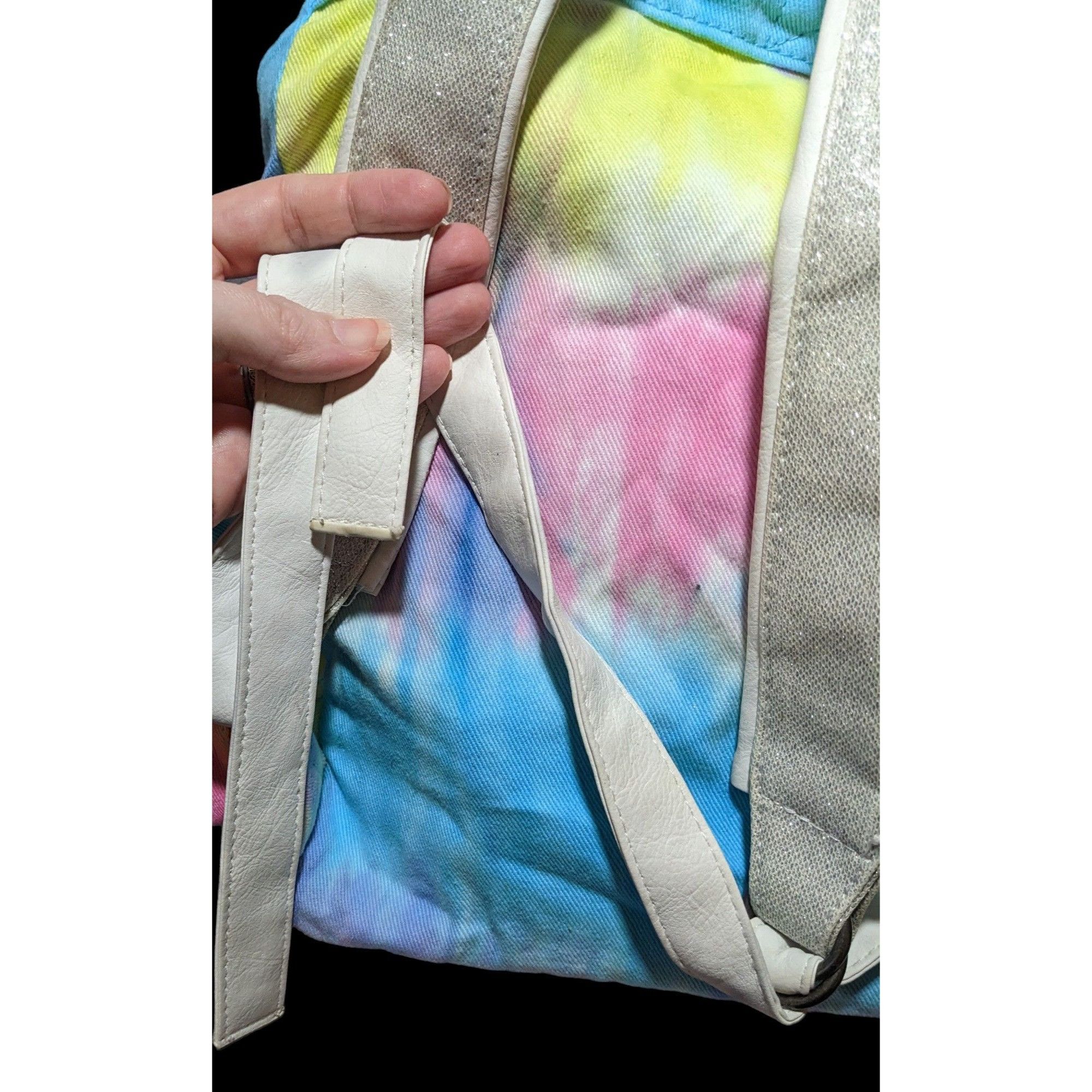 Other Candies Rainbow Tie Dye Glitter Strap Backpack Size ONE SIZE - 17 Thumbnail