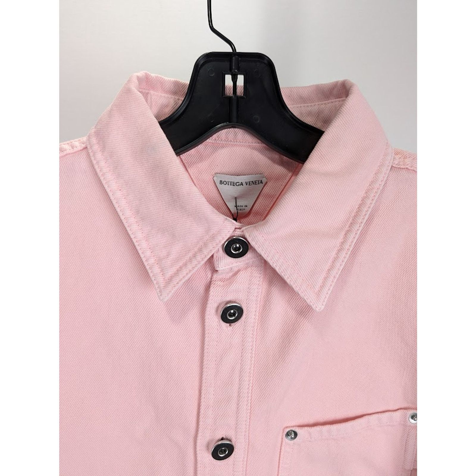 Bottega Veneta o1rshd1 Washed Colorured Denim Shirt in Camelia Size US S / EU 44-46 / 1 - 2 Thumbnail