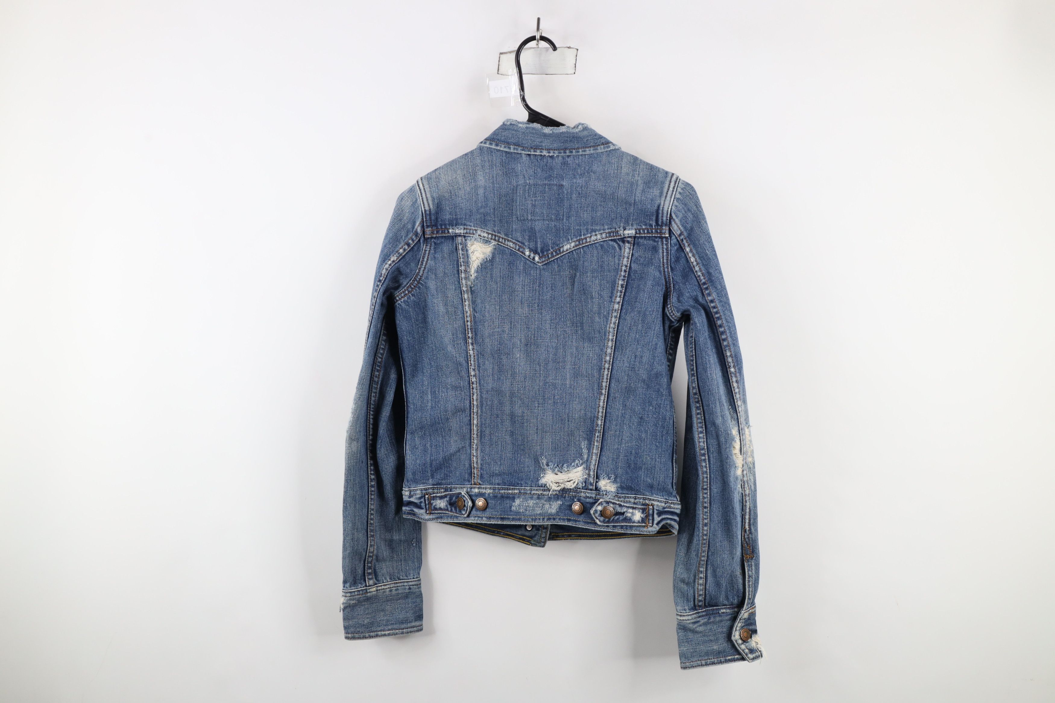 Abercrombie & Fitch × Vintage Vintage Y2K Abercrombie & Fitch Denim Jean Trucker Jacket Size S / US 4 / IT 40 - 12 Thumbnail