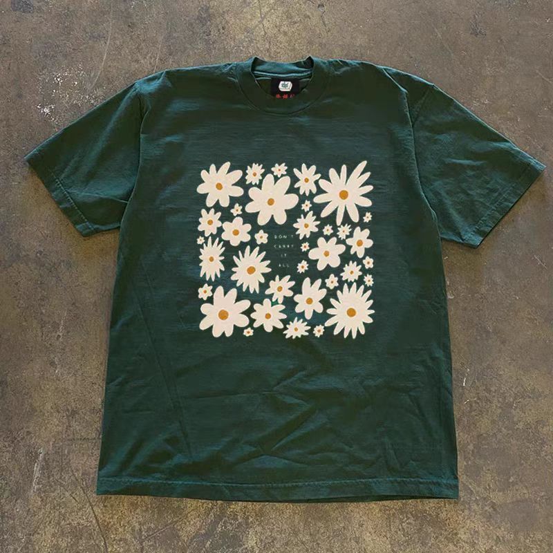 Japanese Brand × Vintage Floral print green casual retro cotton t-shirt Size US M / EU 48-50 / 2 - 1 Thumbnail