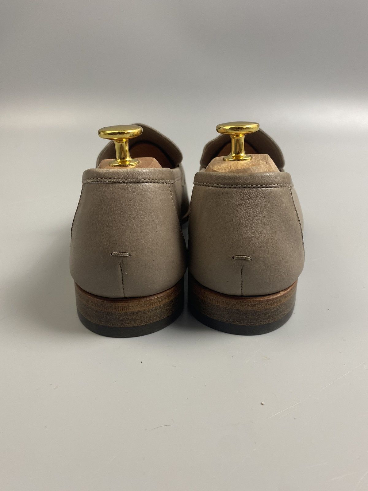 Kiton Kiton Clay Gray Leather Loafers Size US 7 / EU 40 - 8 Thumbnail