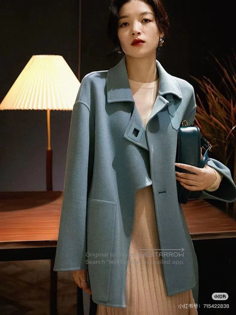 Hermes Hermes Smog blue double-faced cashmere coat Size XS / US 0-2 / IT 36-38 - 7 Thumbnail