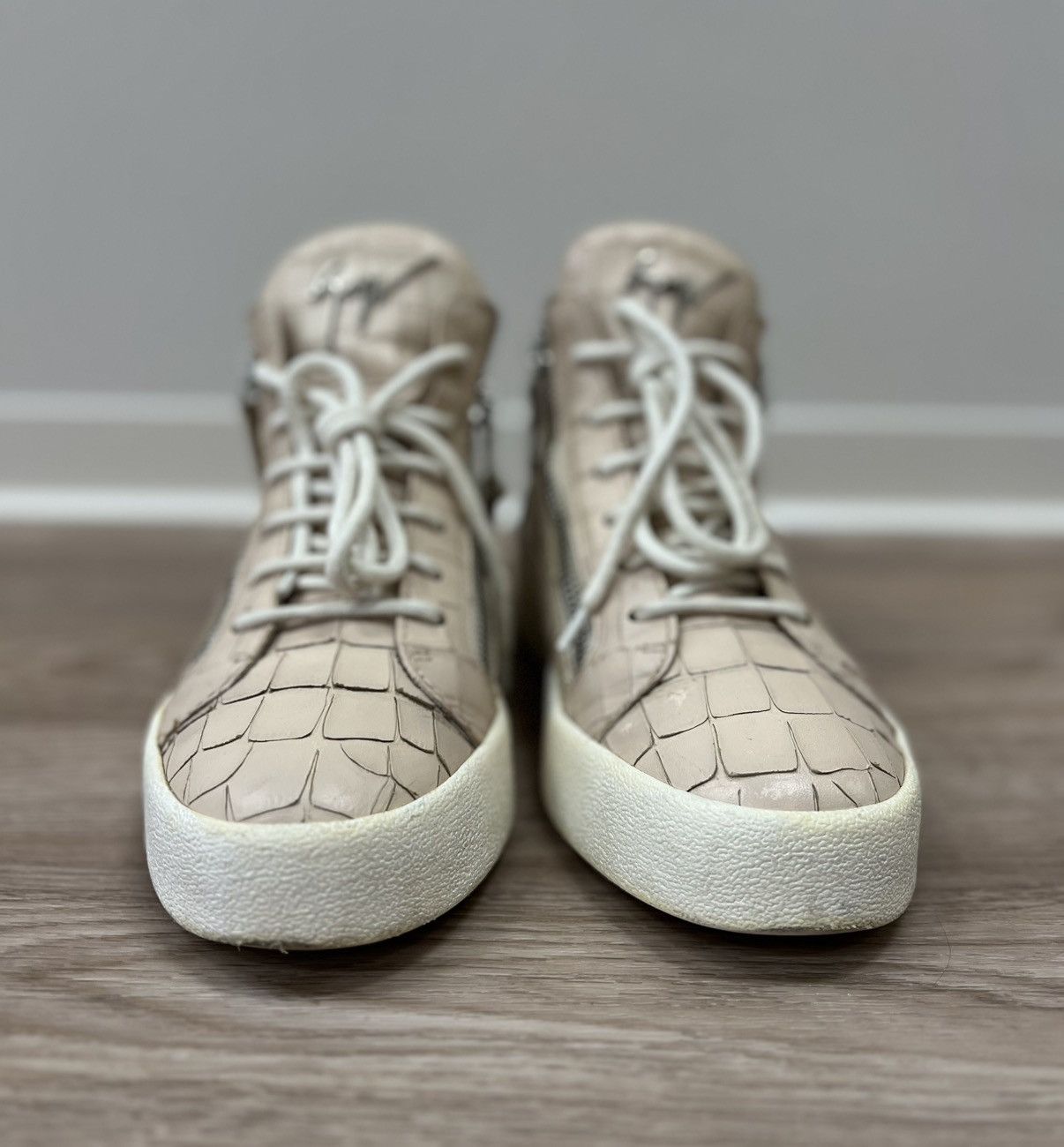 Giuseppe Zanotti Giuseppe Zanotti Leather Python High Top Sneakers Size US 9.5 / IT 39.5 - 2 Thumbnail