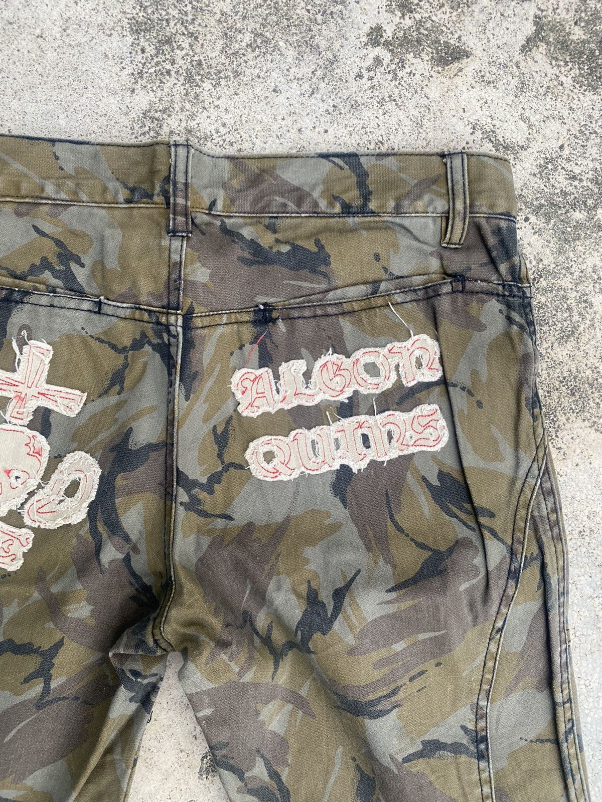 Japanese Brand Flare Jeans Algonquins Camo Zipper Bootcut Size US 31 - 22 Thumbnail