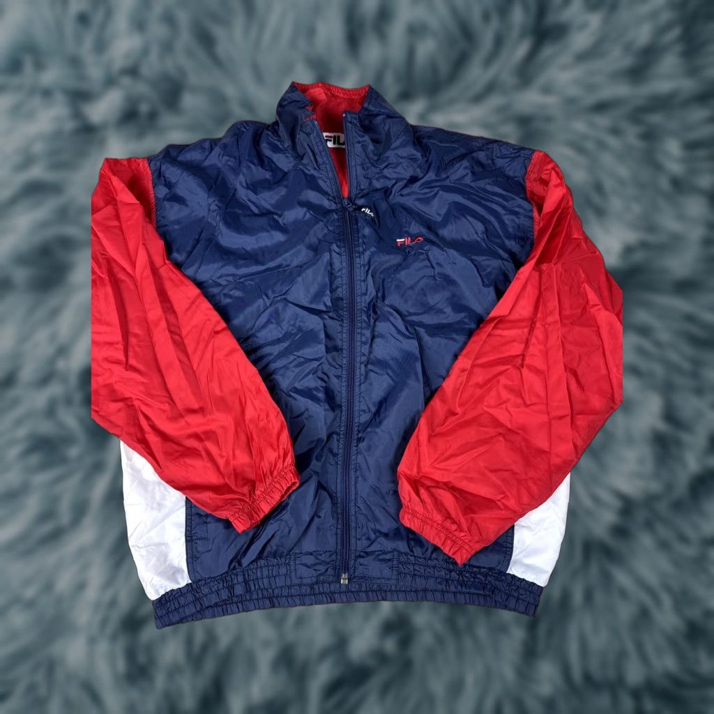 Fendi × Fila Blue nylon windbreaker | Grailed