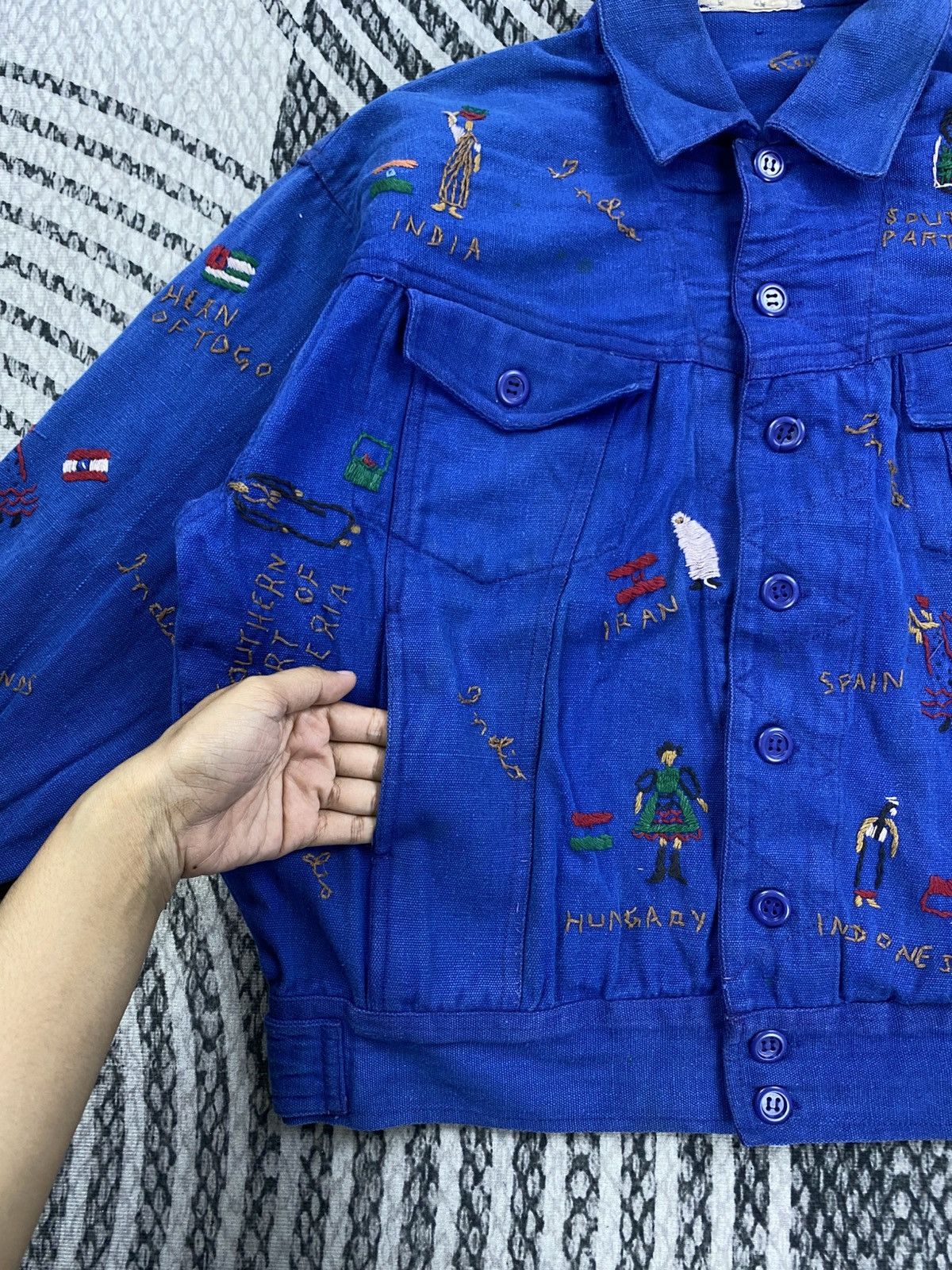 Japanese Brand Vintage Indio Rare Country Name Printed Button Up Jacket Size US M / EU 48-50 / 2 - 7 Thumbnail