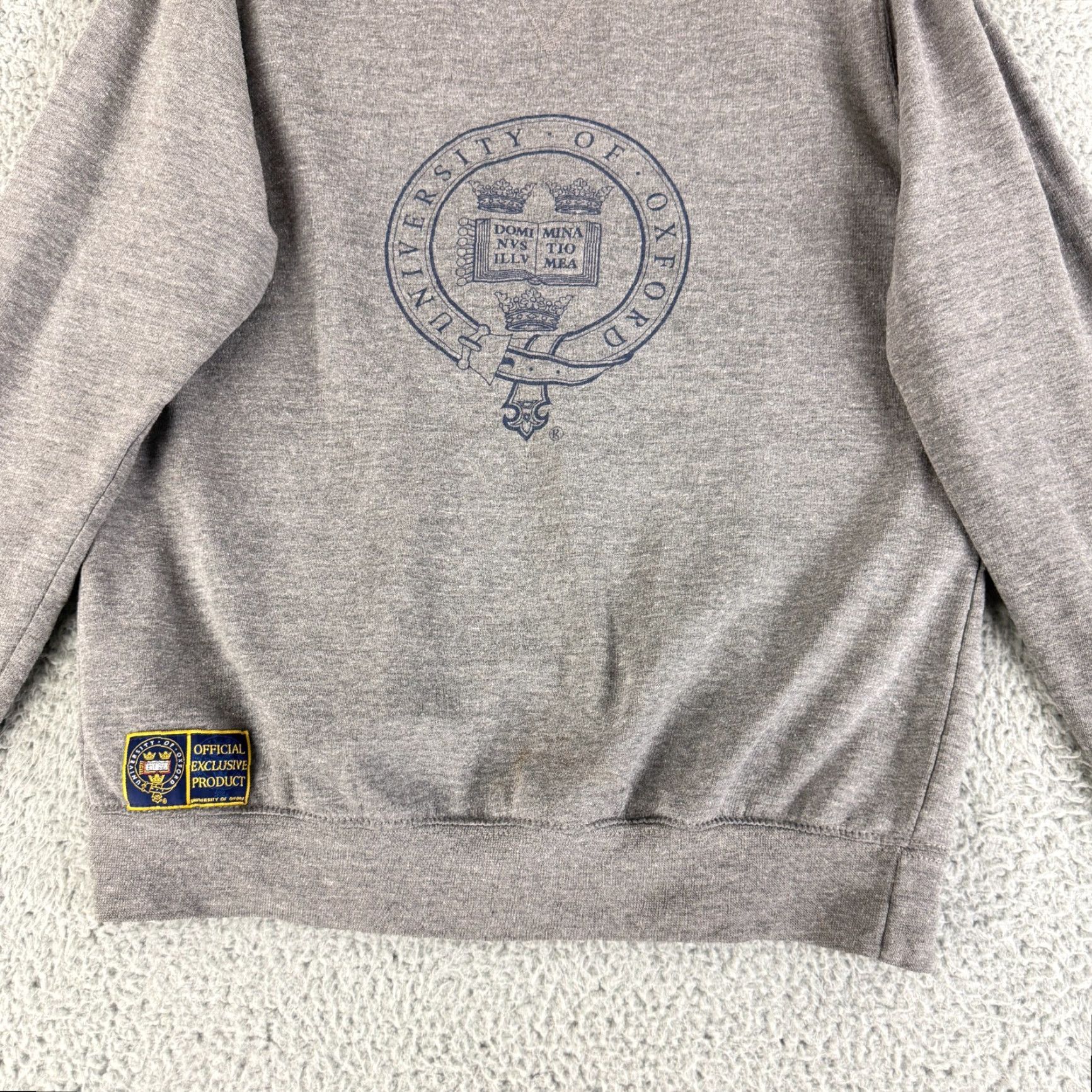 Vintage The University of Oxford Sweater Women's Small Gray Long Sleeve Crew Neck Cotton Size S / US 4 / IT 40 - 5 Thumbnail