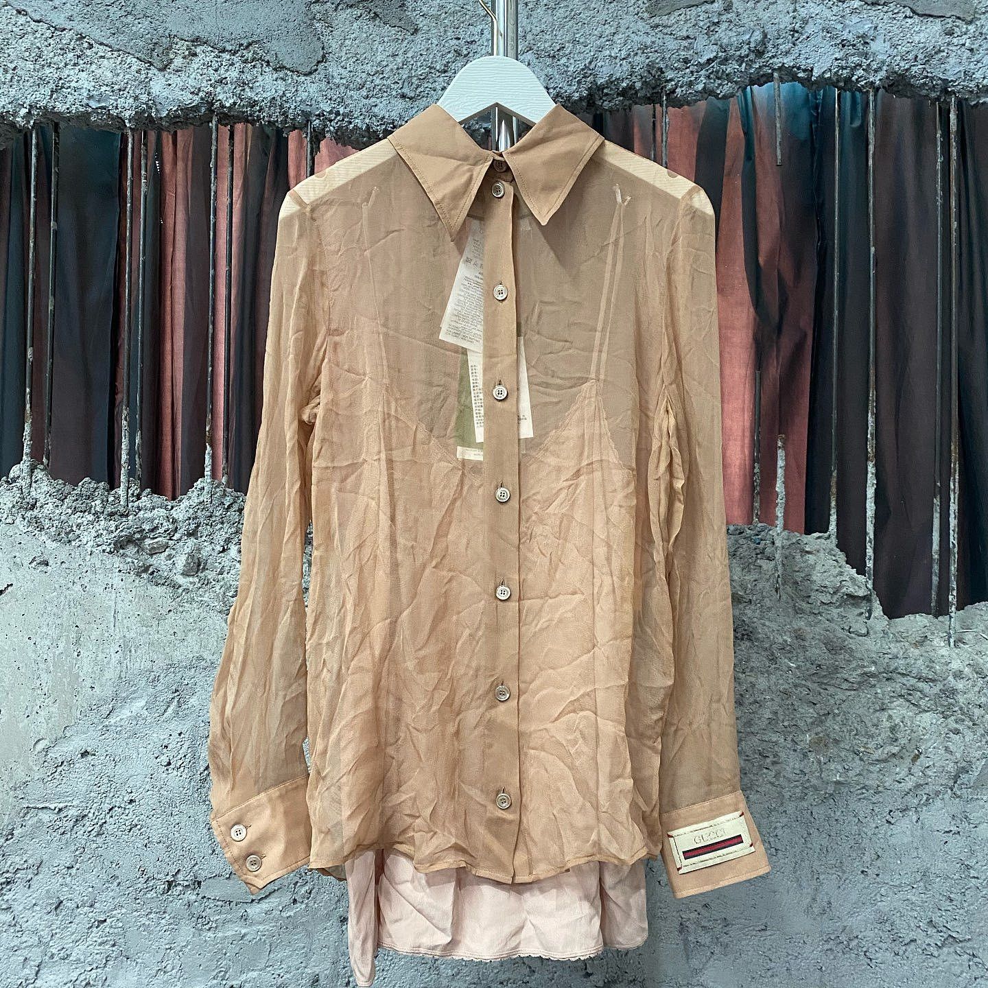 Gucci Gucci Sheer Button Up Blouse Size 40 Size S / US 4 / IT 40 - 1 Thumbnail