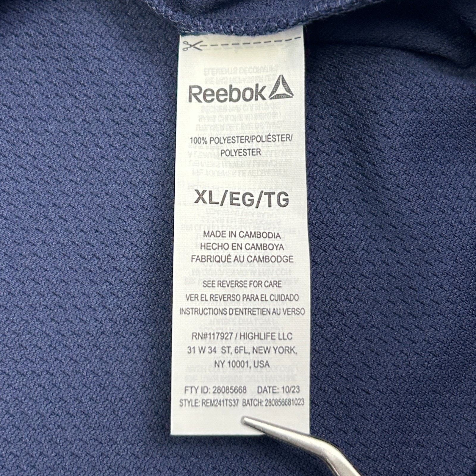 Reebok Reebok Classic Performance Polo Shirt Logo Blue XL X-Large Size US XL / EU 56 / 4 - 7 Thumbnail