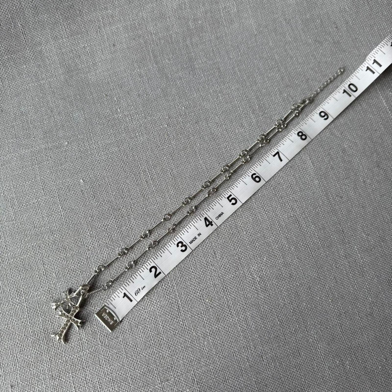 Other DOUBLE CROSS SILVER NECKLACE // MENS Size ONE SIZE - 3 Thumbnail